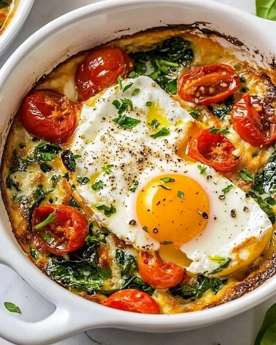 Baked Feta Eggs