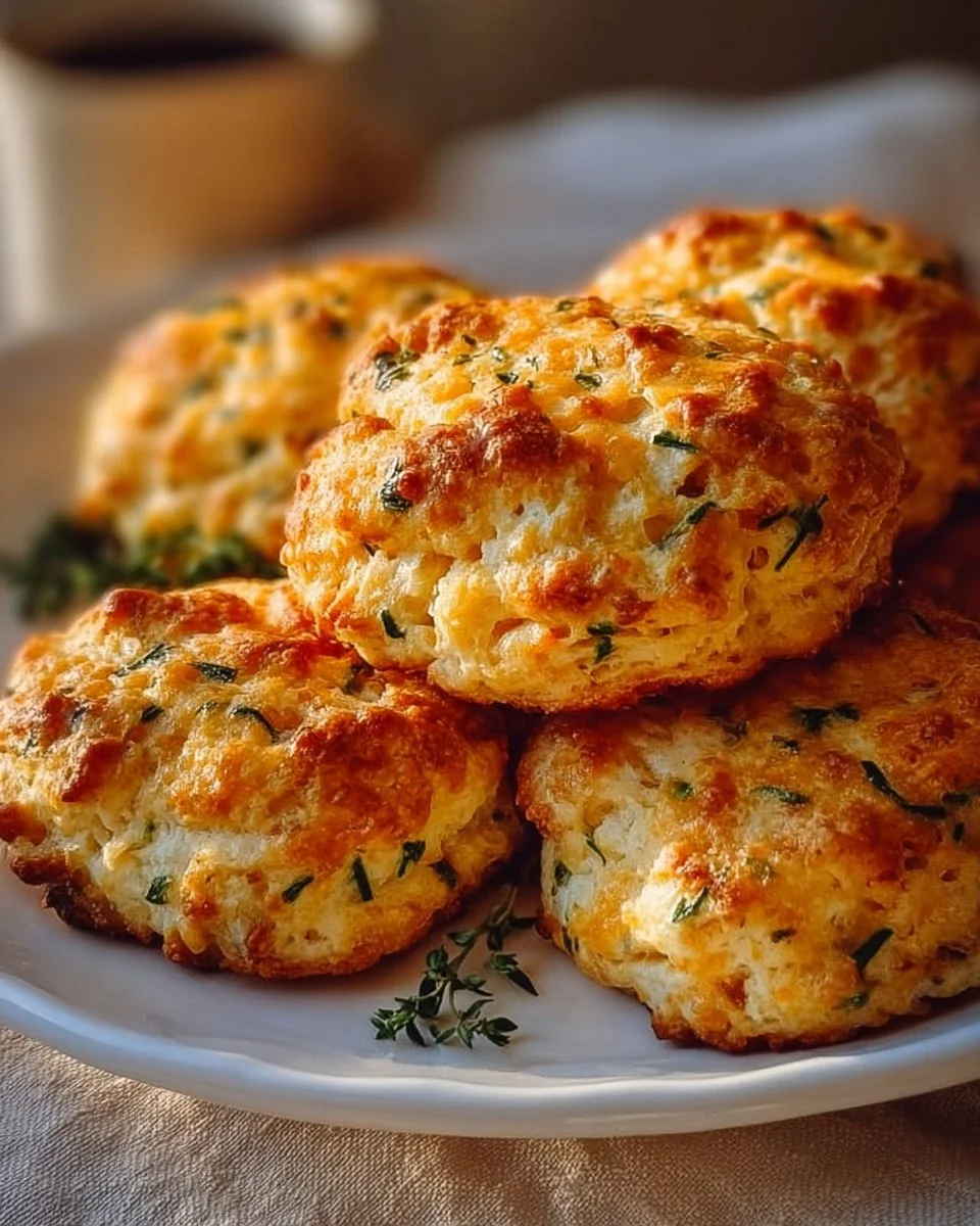 Homemade Breakfast Protein Biscuits on a wooden table.