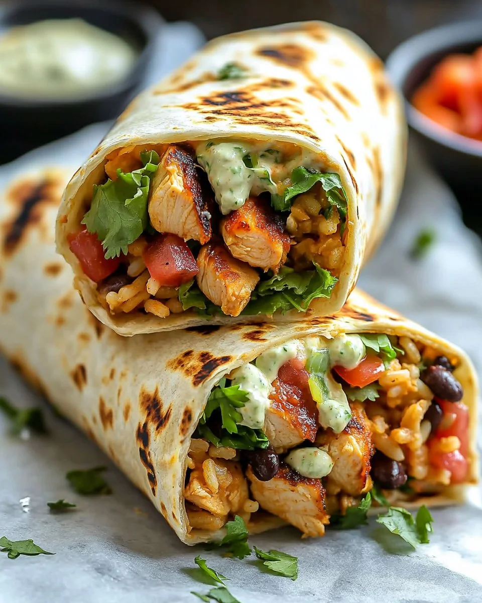 Chipotle Ranch Grilled Chicken Burrito