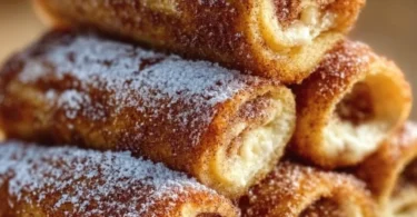 Delicious cinnamon roll French toast roll-ups served on a plate