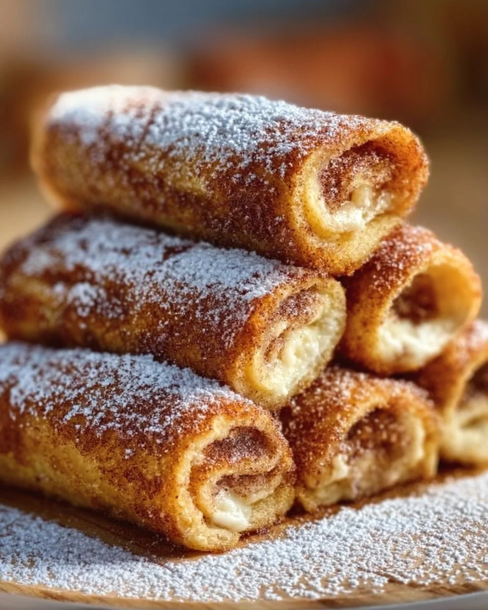 Delicious cinnamon roll French toast roll-ups served on a plate