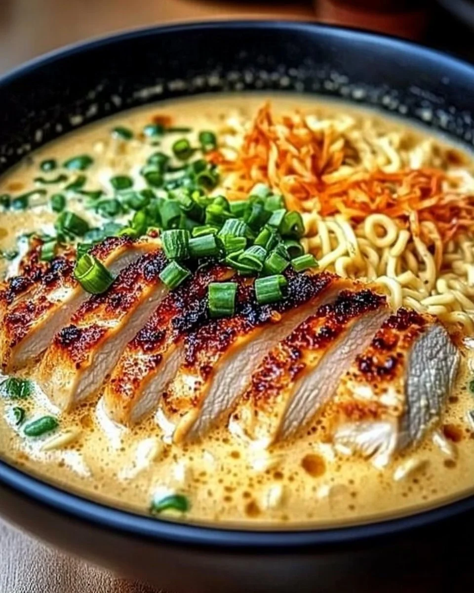 Creamy Garlic Chicken Ramen