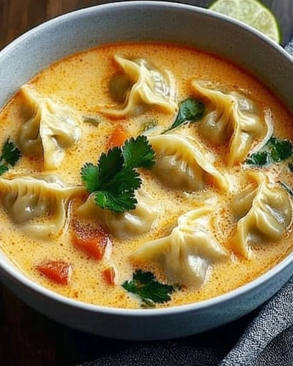 Creamy Thai Dumpling Soup