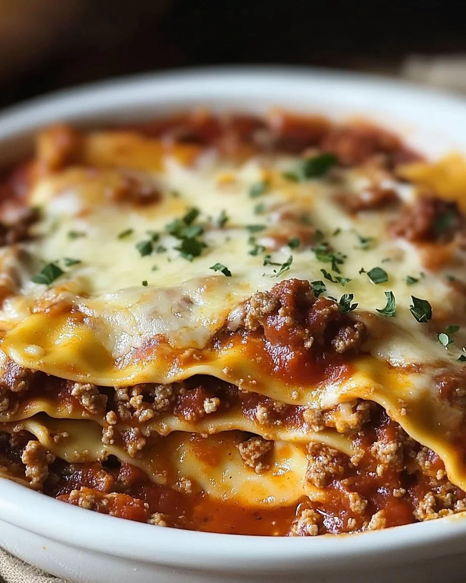 Crockpot Ravioli Lasagna