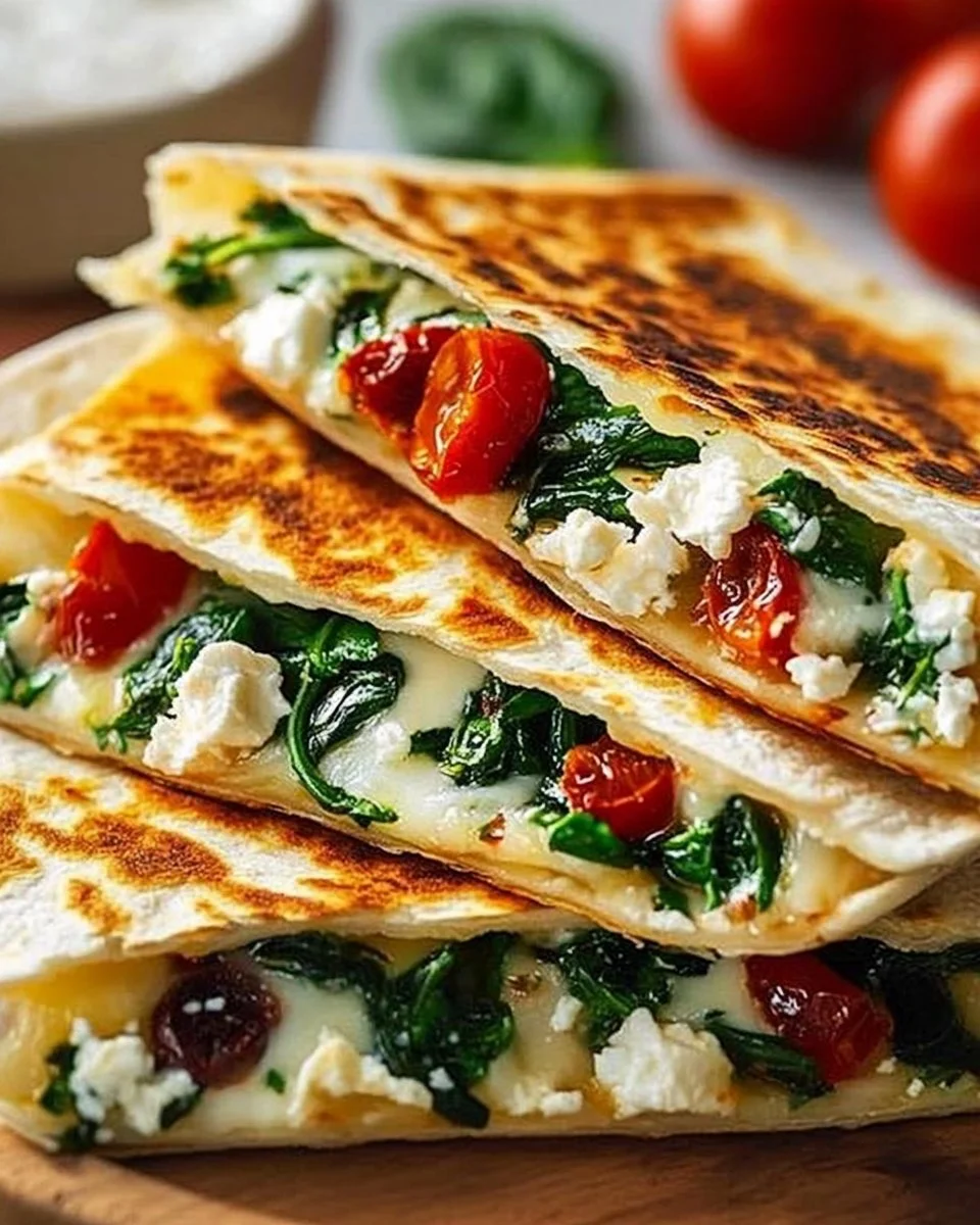 Easy Mediterranean Quesadilla