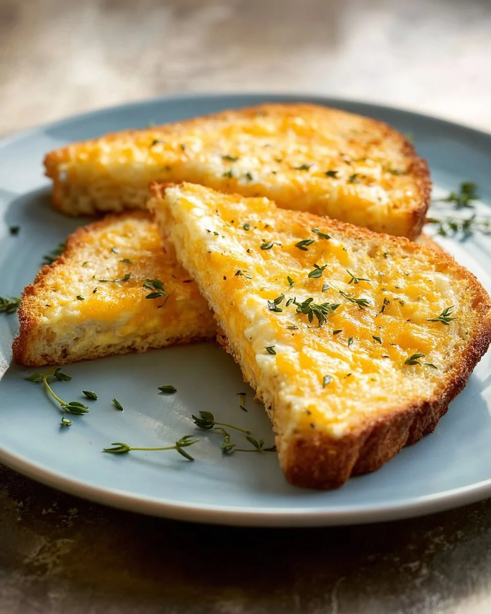 Delicious and crispy Egg and Cheese Toasts topped with melted cheese