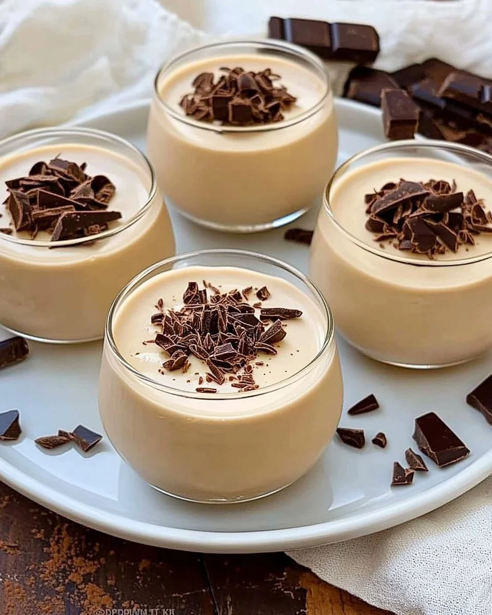 Espresso Panna Cotta Recipe with Chocolate Shavings