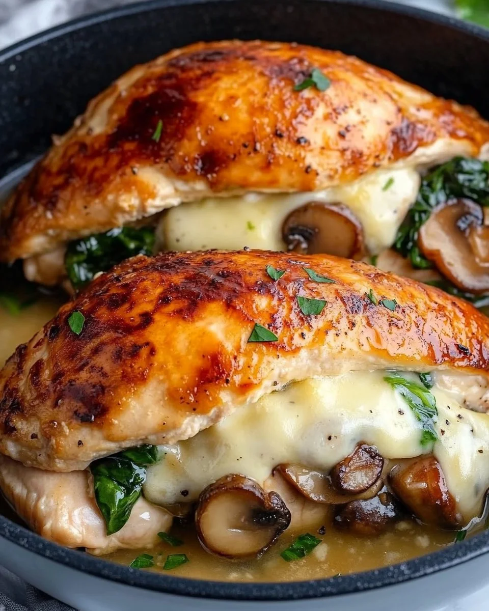 Flavorful Mushroom Stuffed Chicken Breast