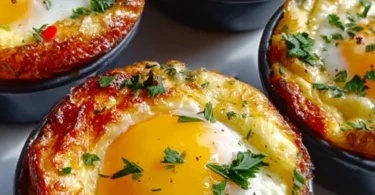 Fluffy cottage cheese egg muffins served on a plate