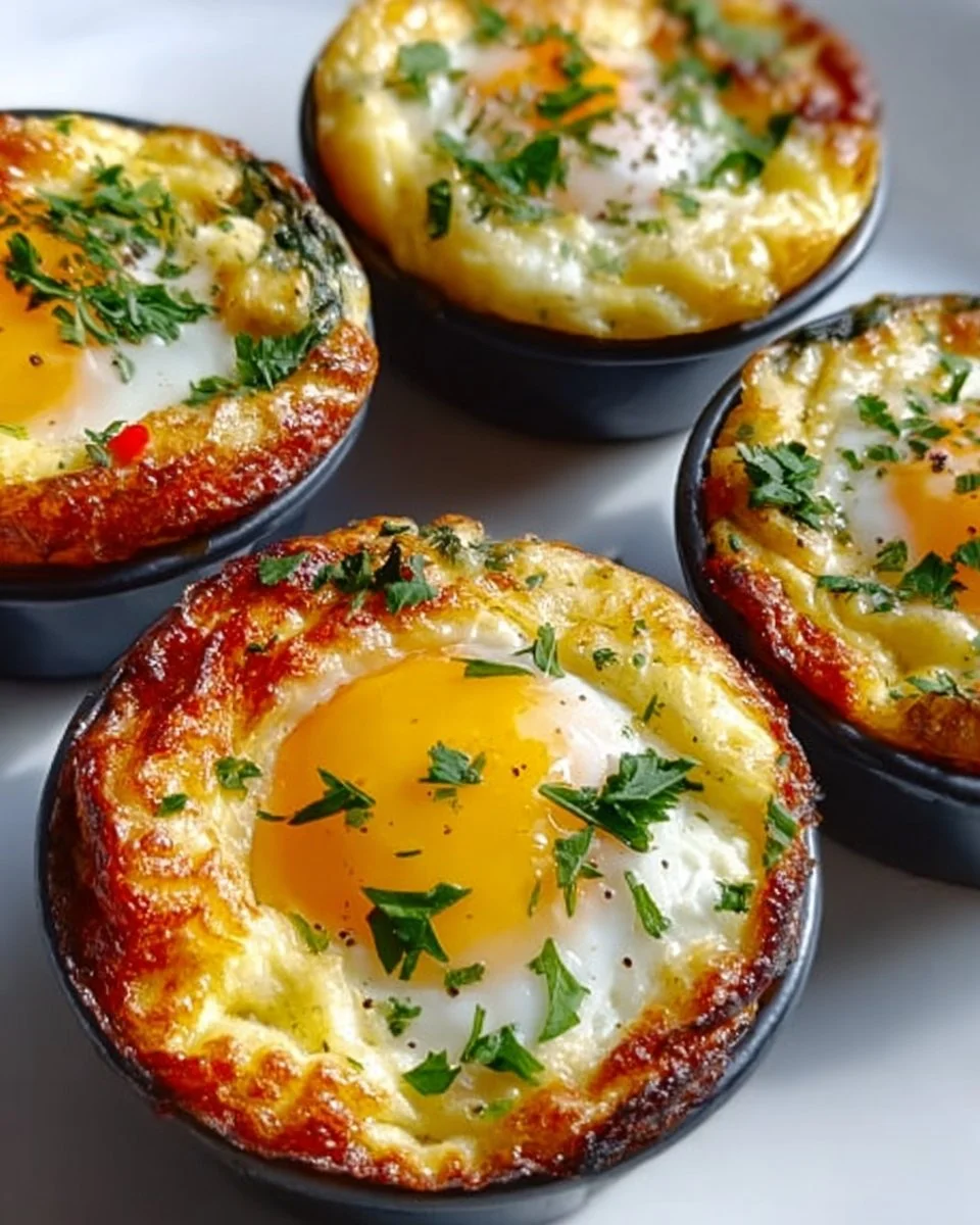 Fluffy cottage cheese egg muffins served on a plate