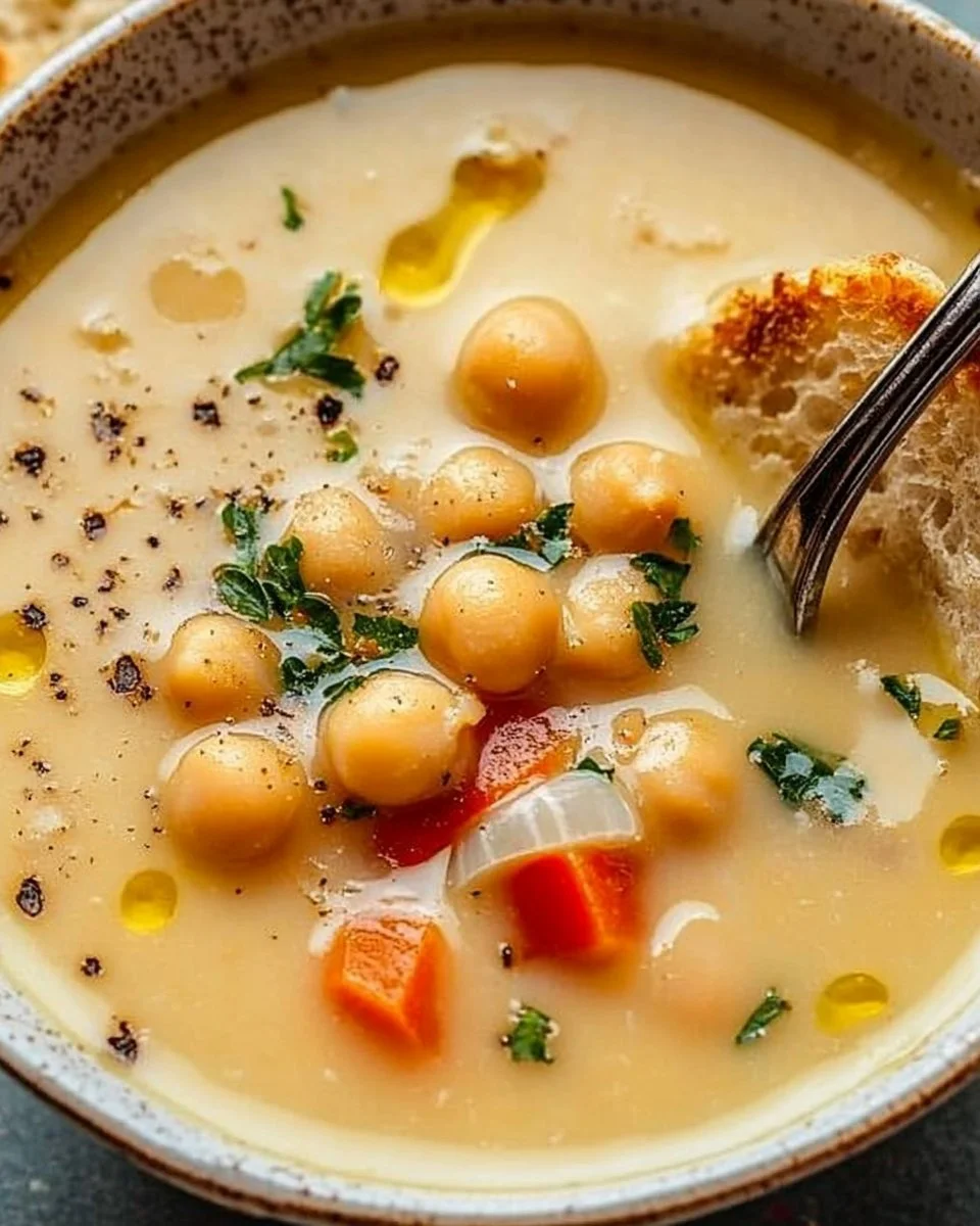 Garlic Chickpea Soup
