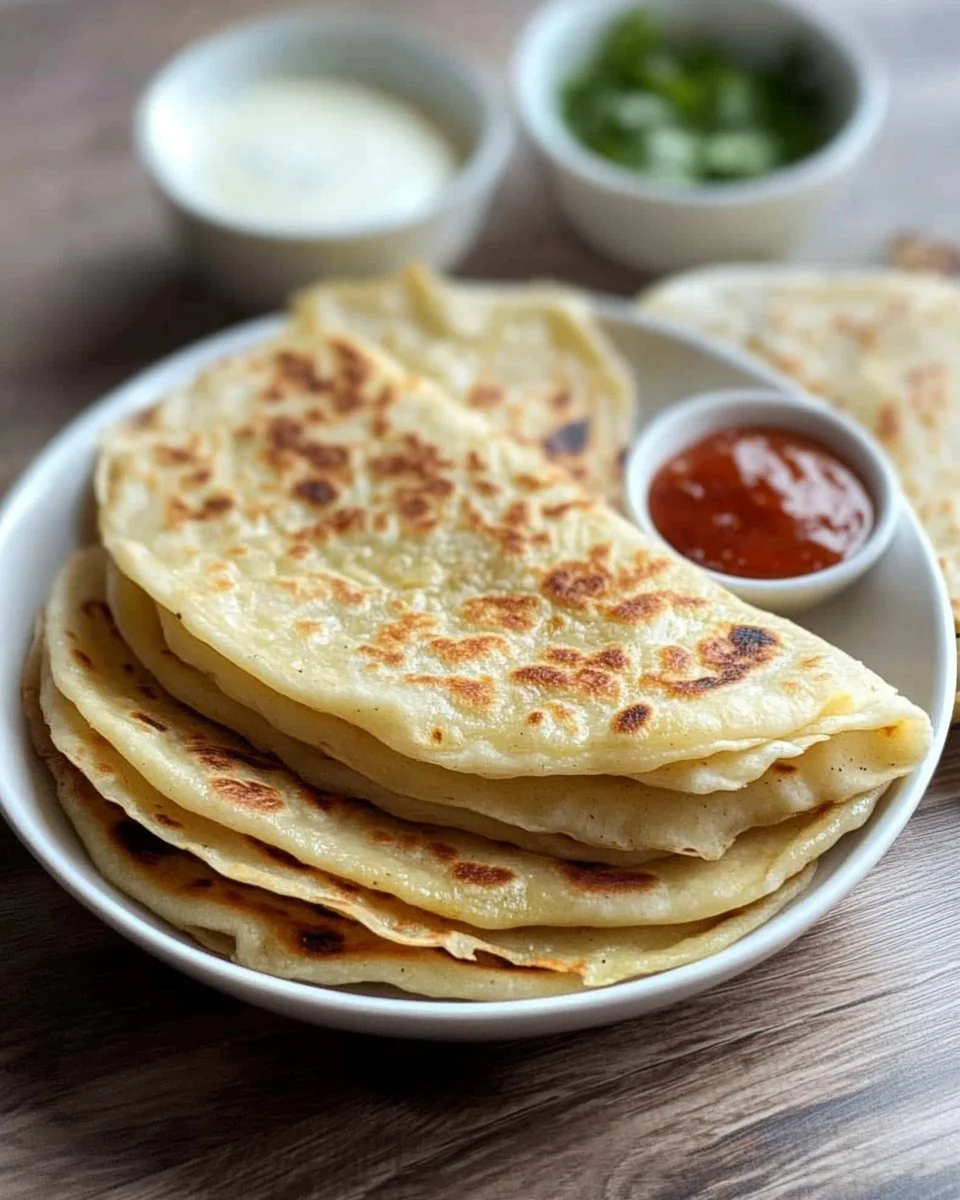 Garlic Flatbread Recipe with Liquid Batter - No Knead, No Dough