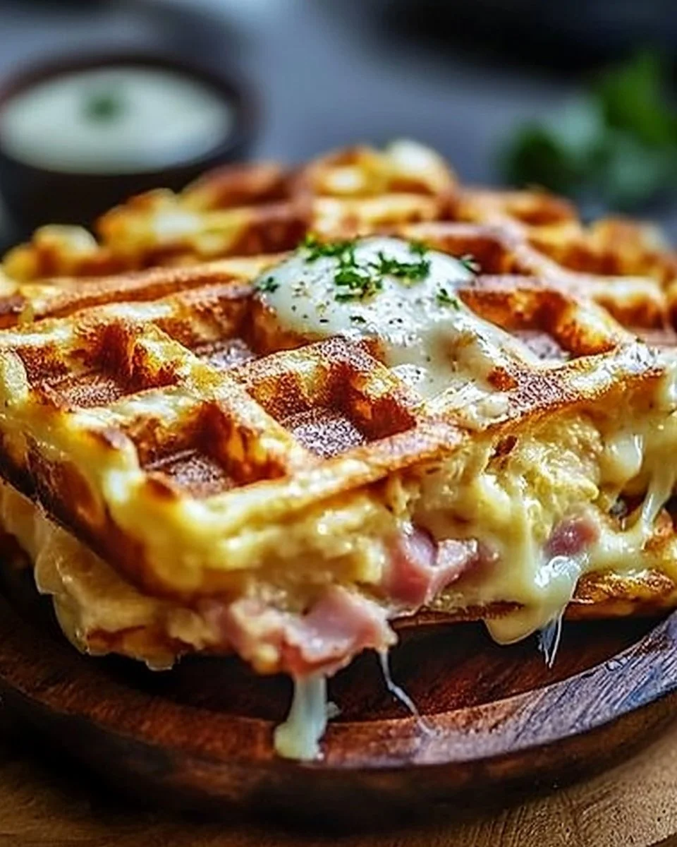 Ham and Cheese Chaffles
