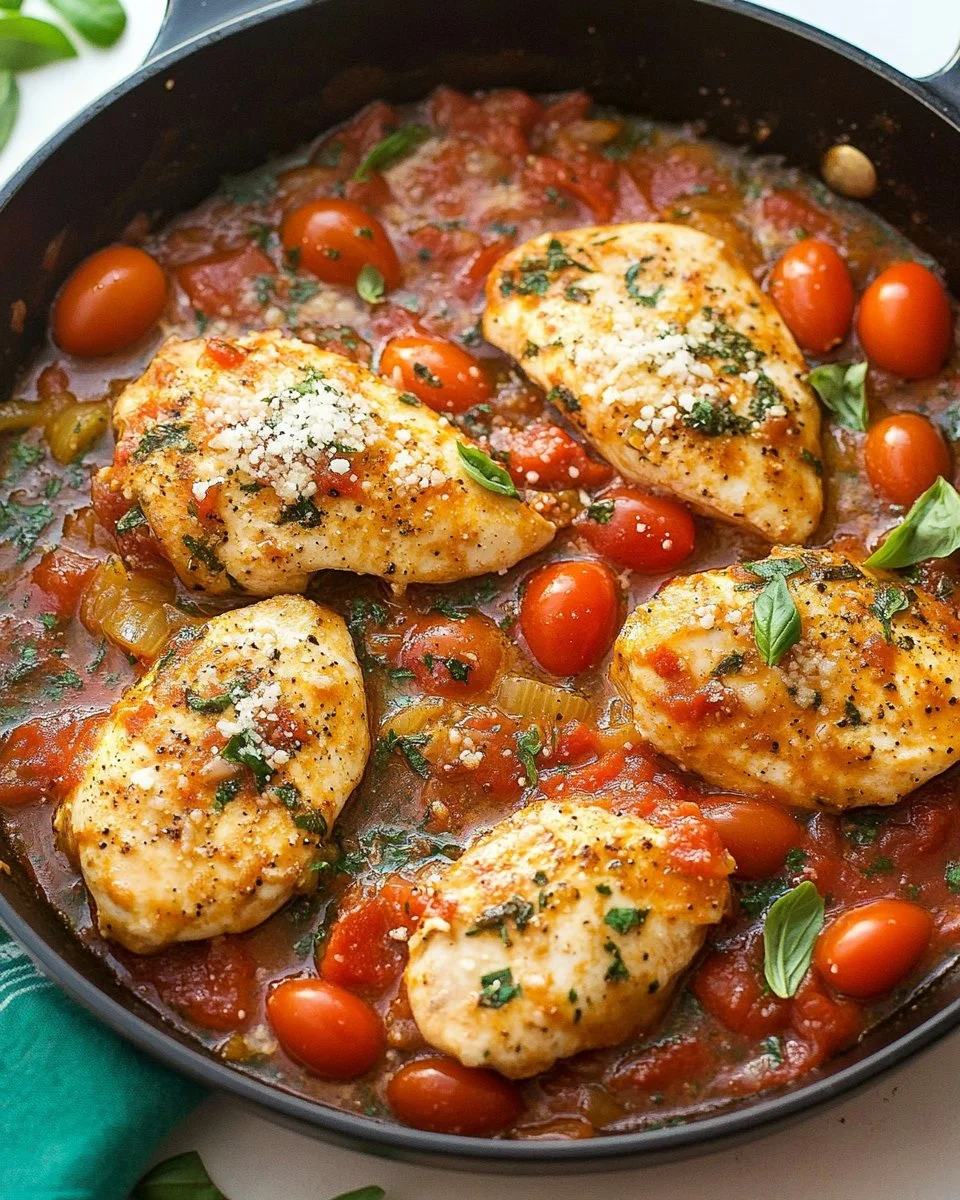 Healthy Chicken Pomodoro Skillet