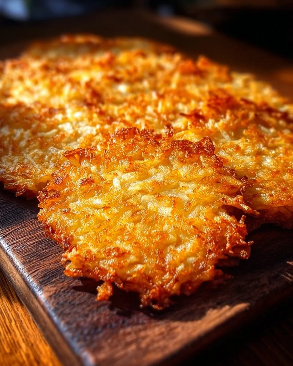 Homemade McDonald's hash browns, crispy and golden brown, served on a plate.