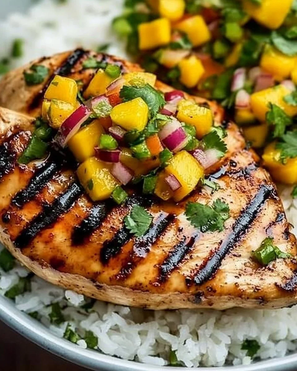 Honey Lime Chicken with Mango Salsa