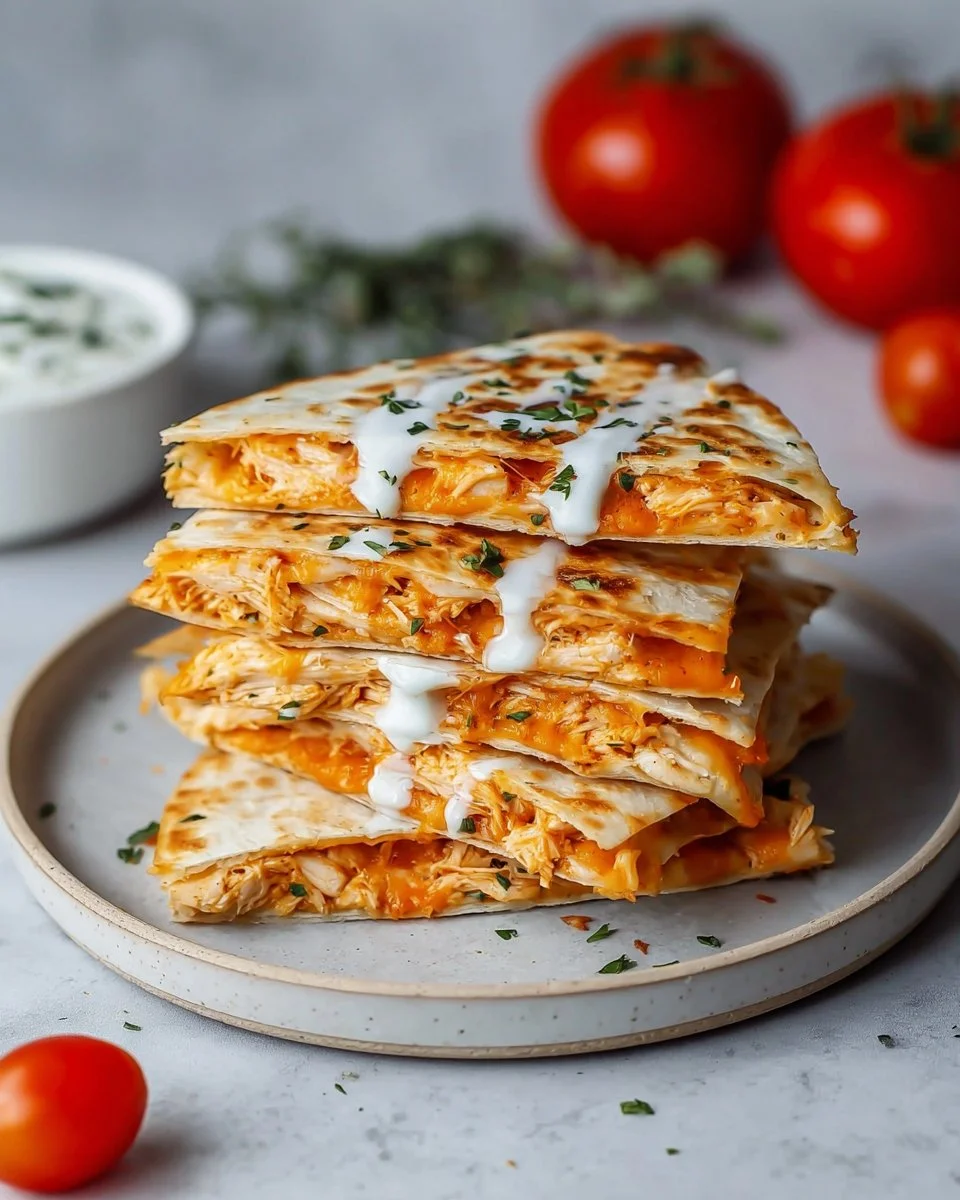 Keto Chicken Quesadilla on a plate with melted cheese and avocado