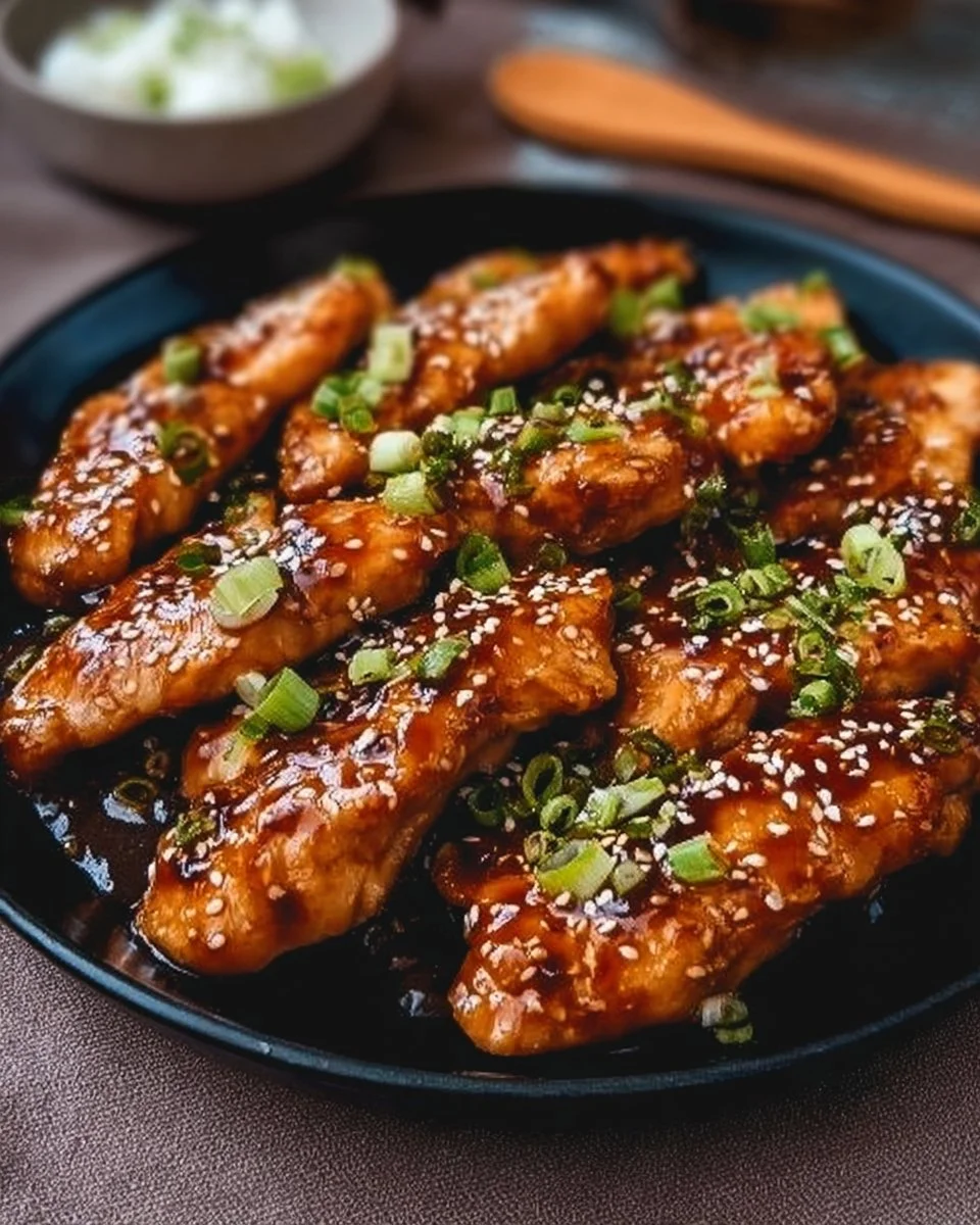 Deliciously cooked Korean chicken breasts served with an assortment of vegetables