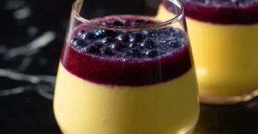 Creamy Lemon Panna Cotta dessert garnished with lemon zest