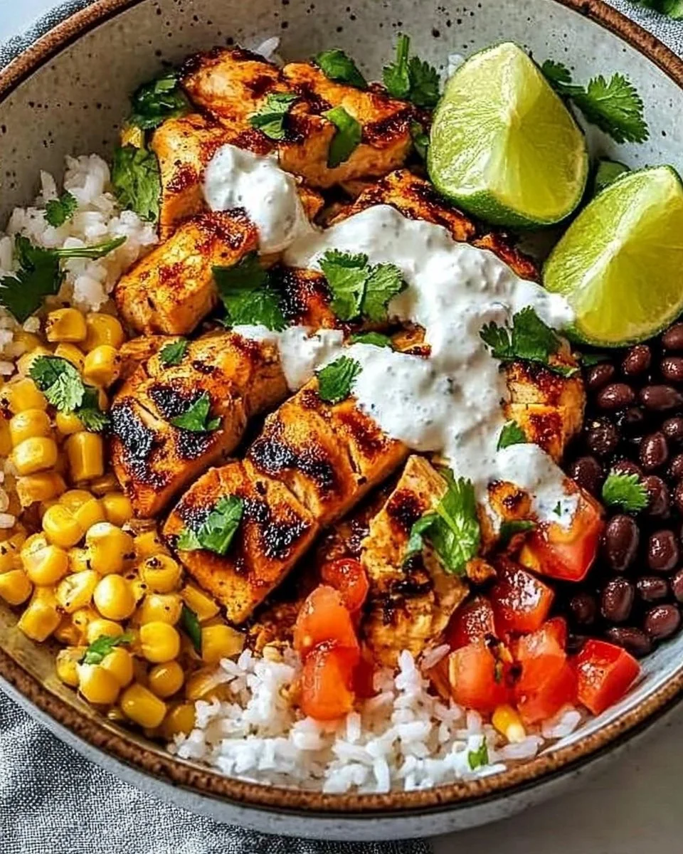 Street Corn Chicken Rice Bowl