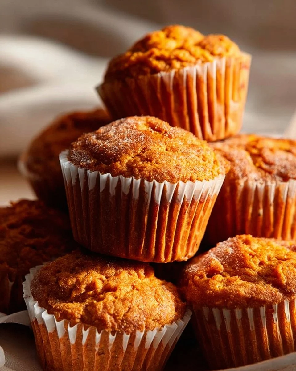 Homemade sweet potato muffins topped with nuts and spices
