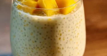 Delicious and creamy mango sago dessert with four simple ingredients