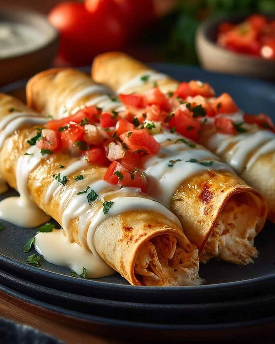 Baked Cream Cheese Chicken Taquitos