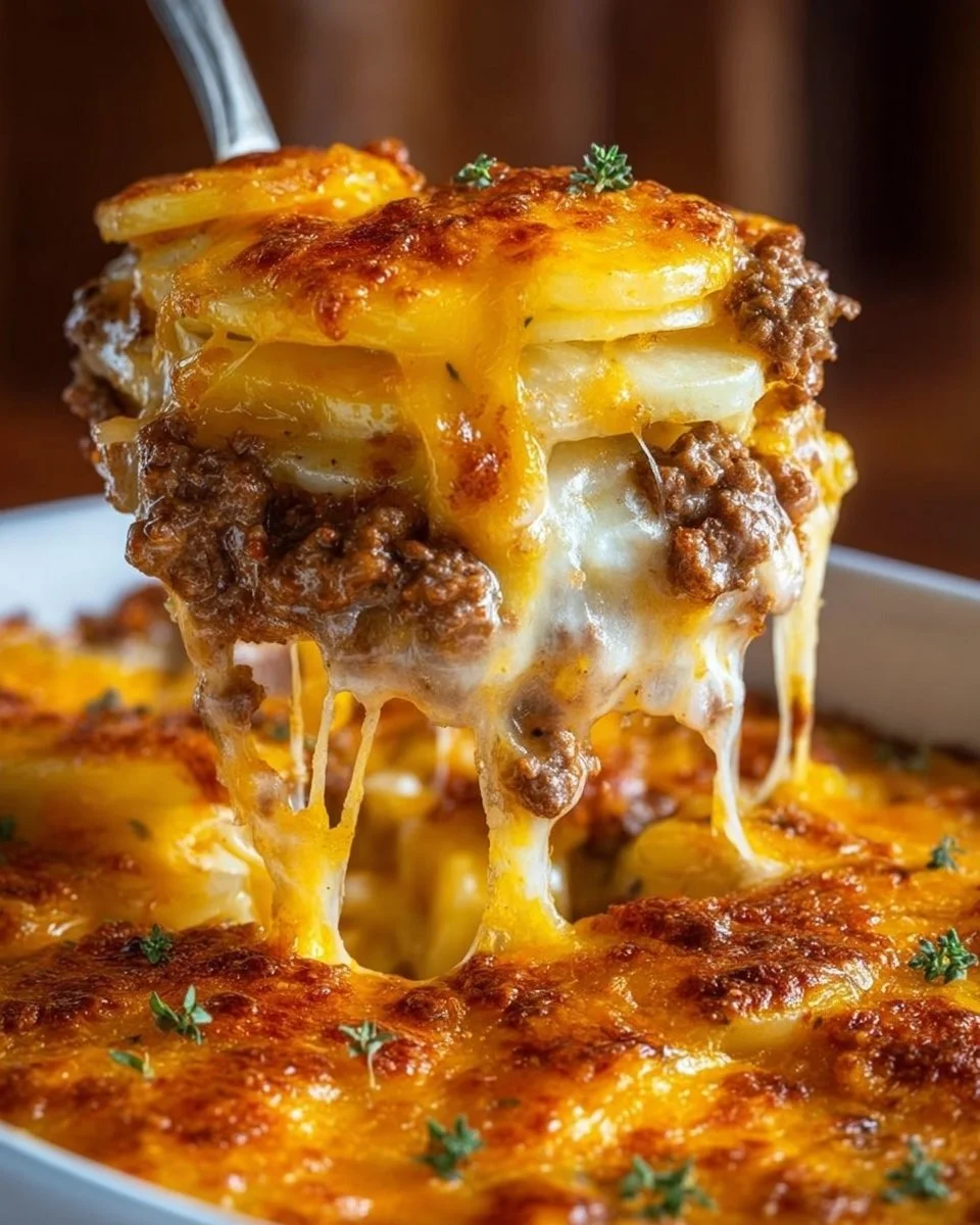 Cheesy Hamburger Potato Casserole