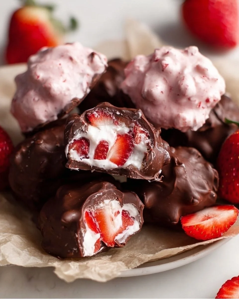 Chocolate Strawberry Yogurt Clusters