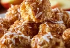 Cinnamon Apple Cottage Cheese Bites snack on a plate with cinnamon and apple slices