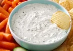 Creamy Cottage Cheese Ranch Dip served in a bowl with fresh vegetables