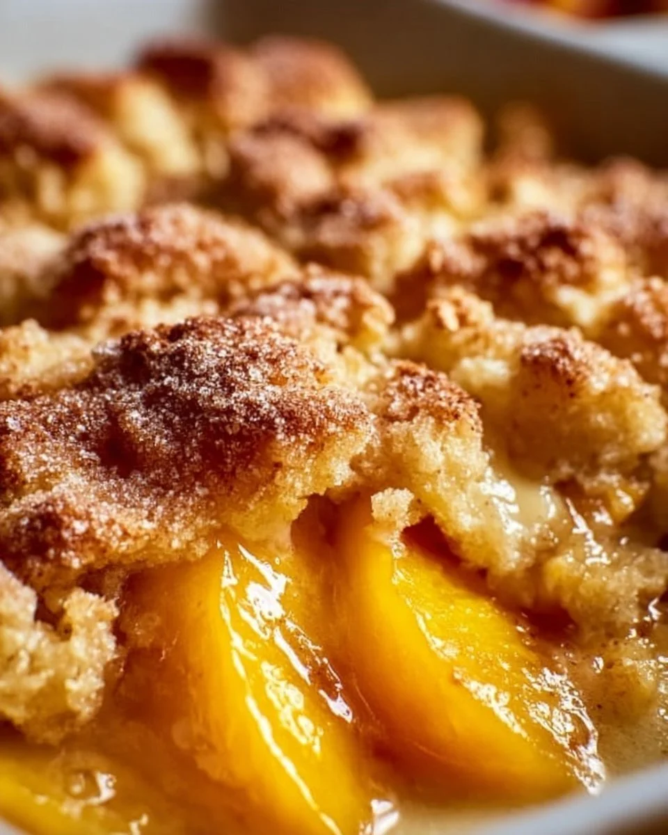 Easy Peach Cobbler with Canned Peaches