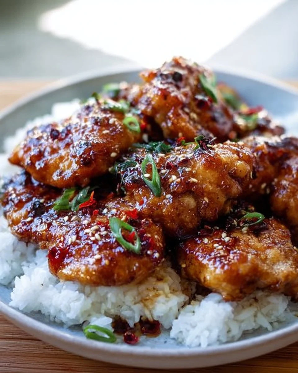 Delicious soy garlic chicken thighs marinated and cooked to perfection