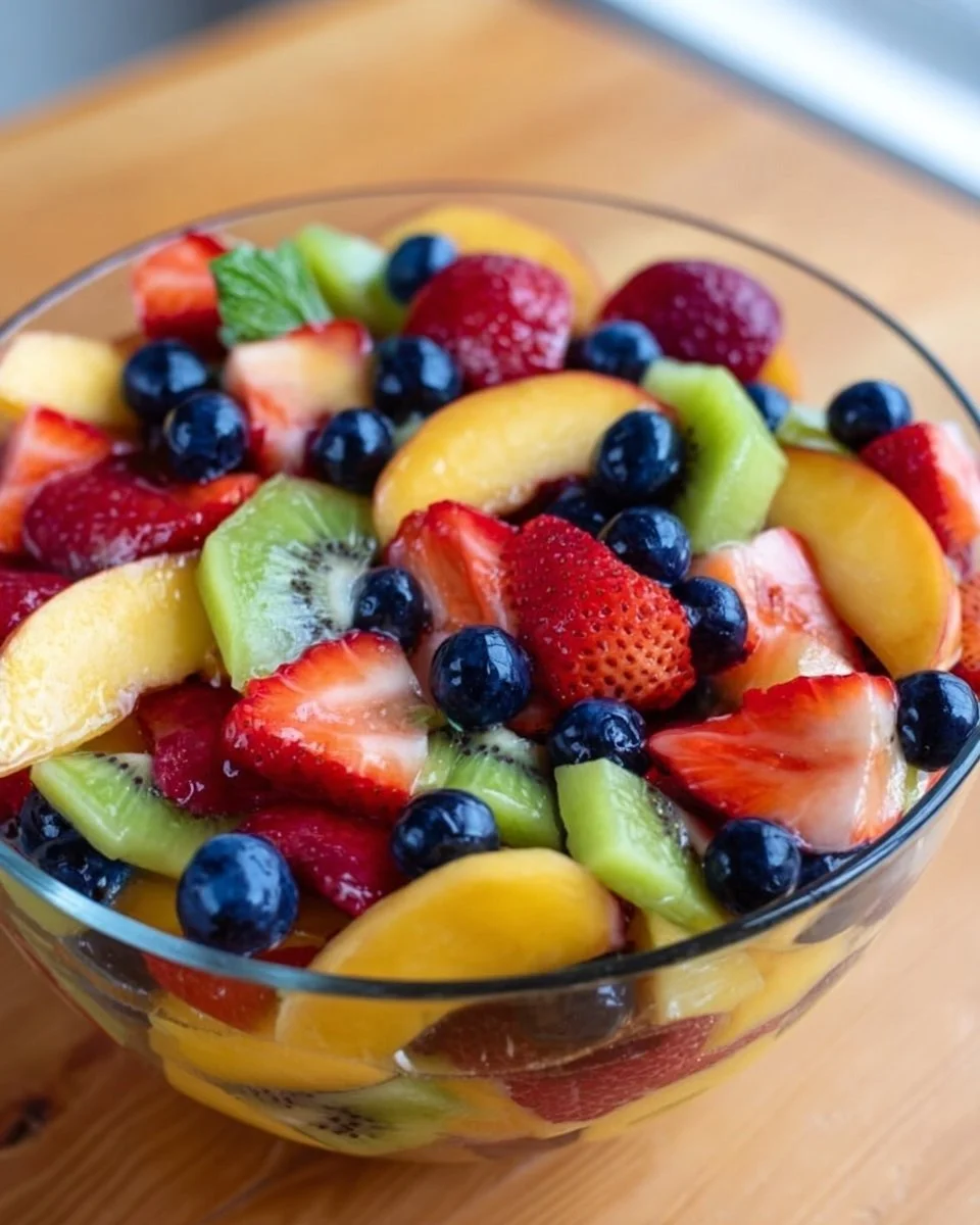 Fruit Salad with Honey Lime Dressing