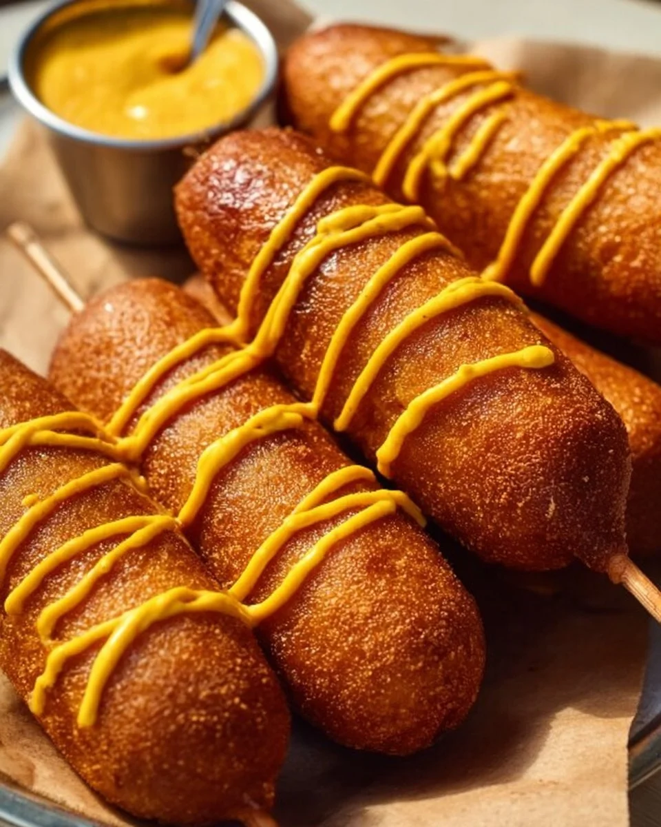 Delicious gluten-free corn dogs served with dipping sauces.