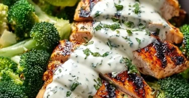 Grilled chicken and broccoli bowl, a healthy meal option.