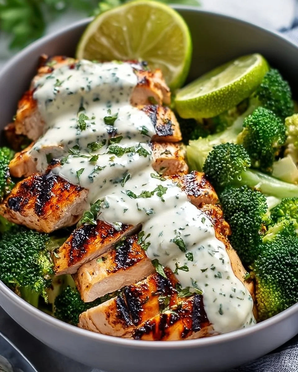 Grilled Chicken and Broccoli Bowls