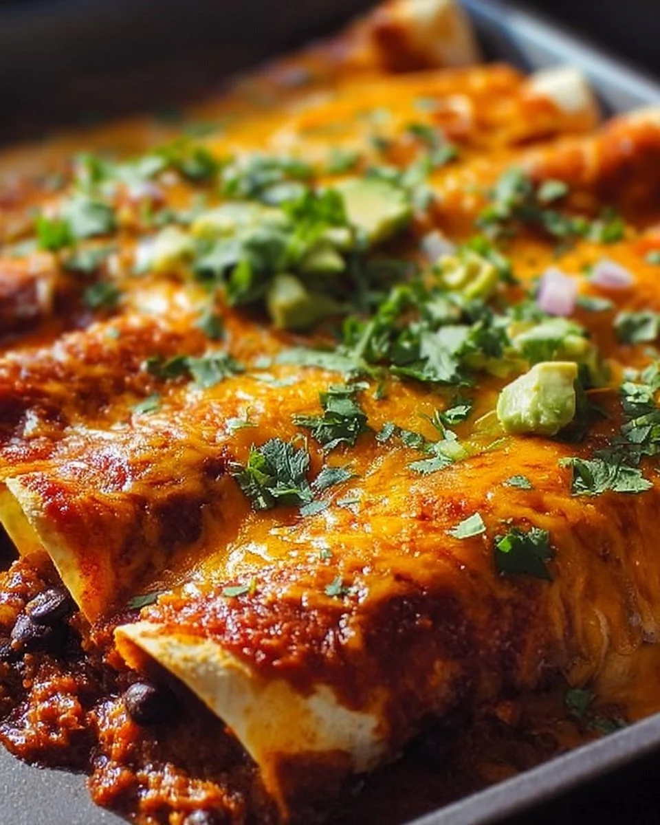 Ground Turkey Black Bean Enchiladas