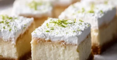 Delicious Key Lime Pie Bars with a creamy lime filling and graham cracker crust