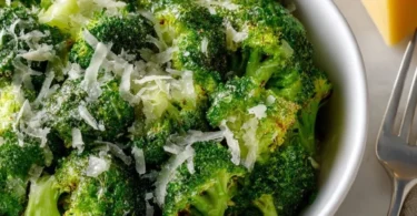 Delicious Longhorn Steakhouse broccoli recipe served on a plate.