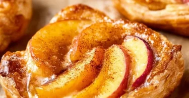 Mini Peach and Cream Cheese Tarts with fresh peaches and creamy filling