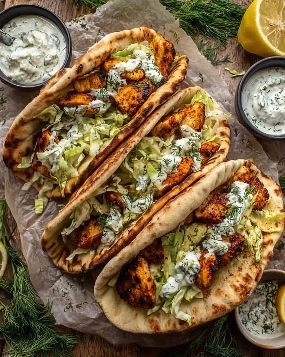 Sheet Pan Chicken Pitas with Herby Ranch