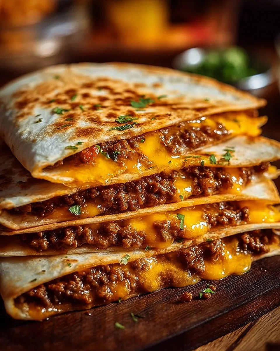 Delicious Smashburger Quesadillas served with sides